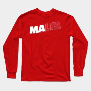 Malta Vintage style retro souvenir Long Sleeve T-Shirt